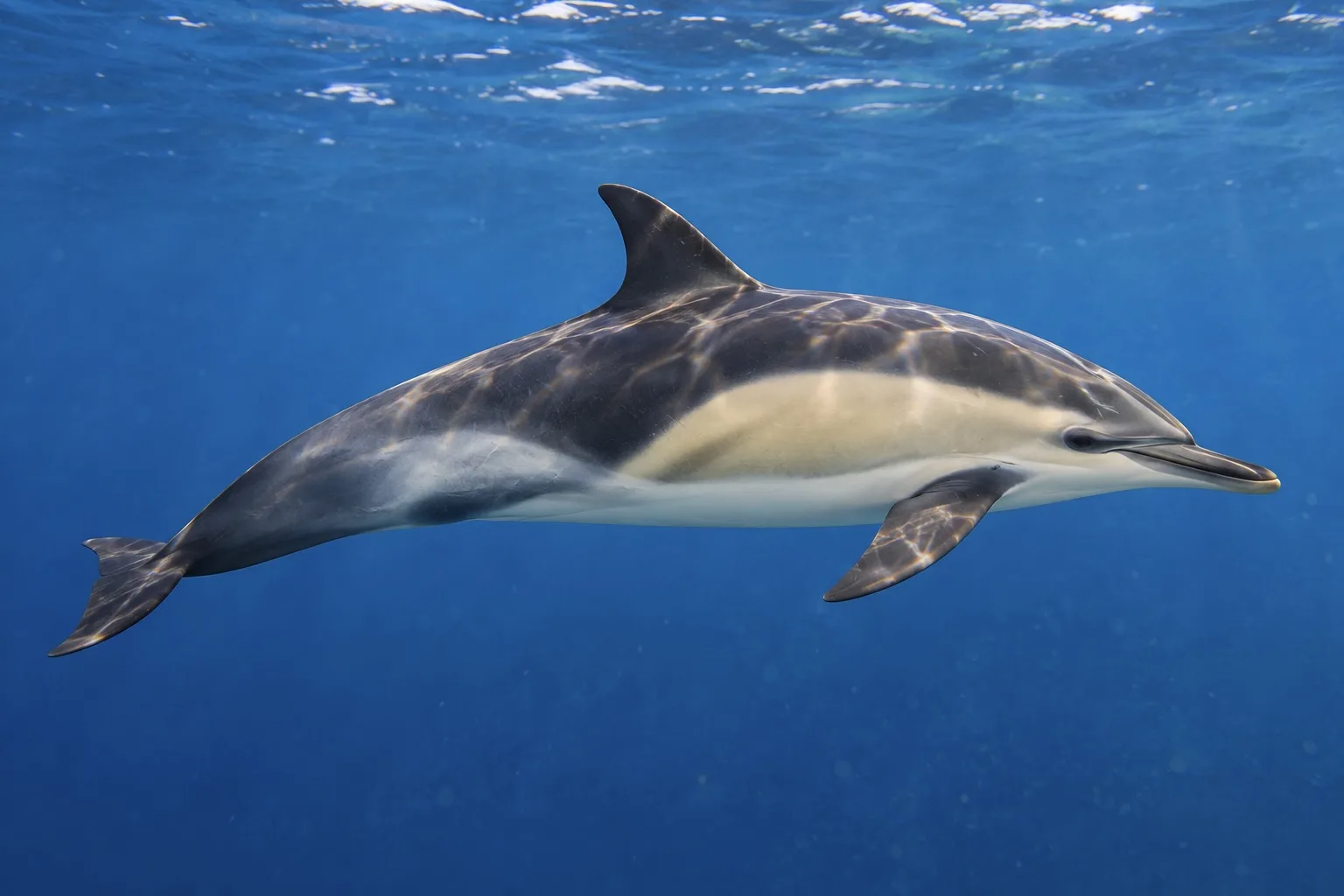 Common dolphin (Delphinus delphis), illustration
