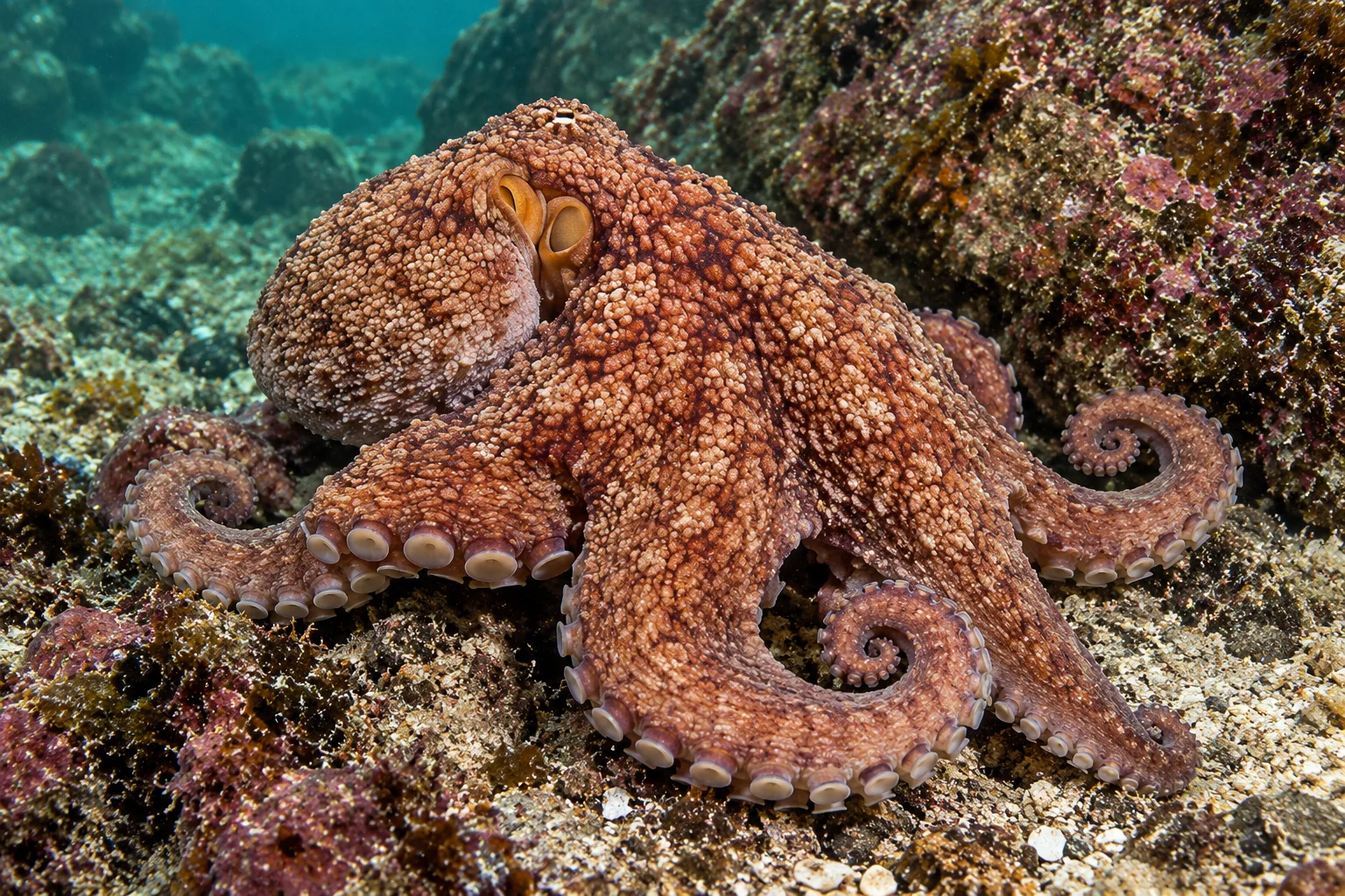 Hubbs’ octopus (Octopus hubbsorum), illustration