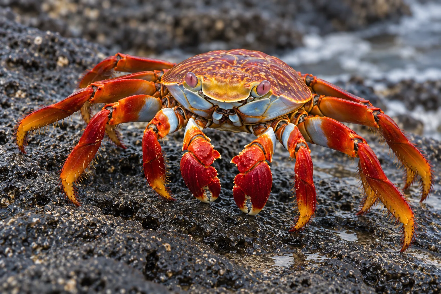 Sally Lightfoot crab (Grapsus grapsus), illustration