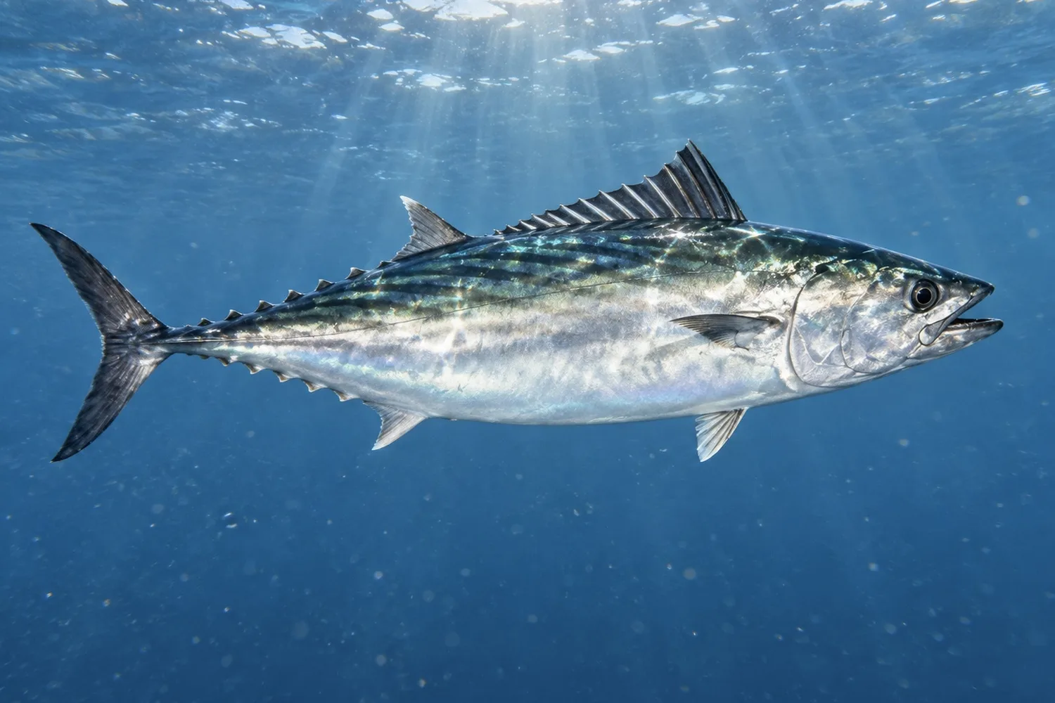 Striped bonito (Sarda orientalis), illustration