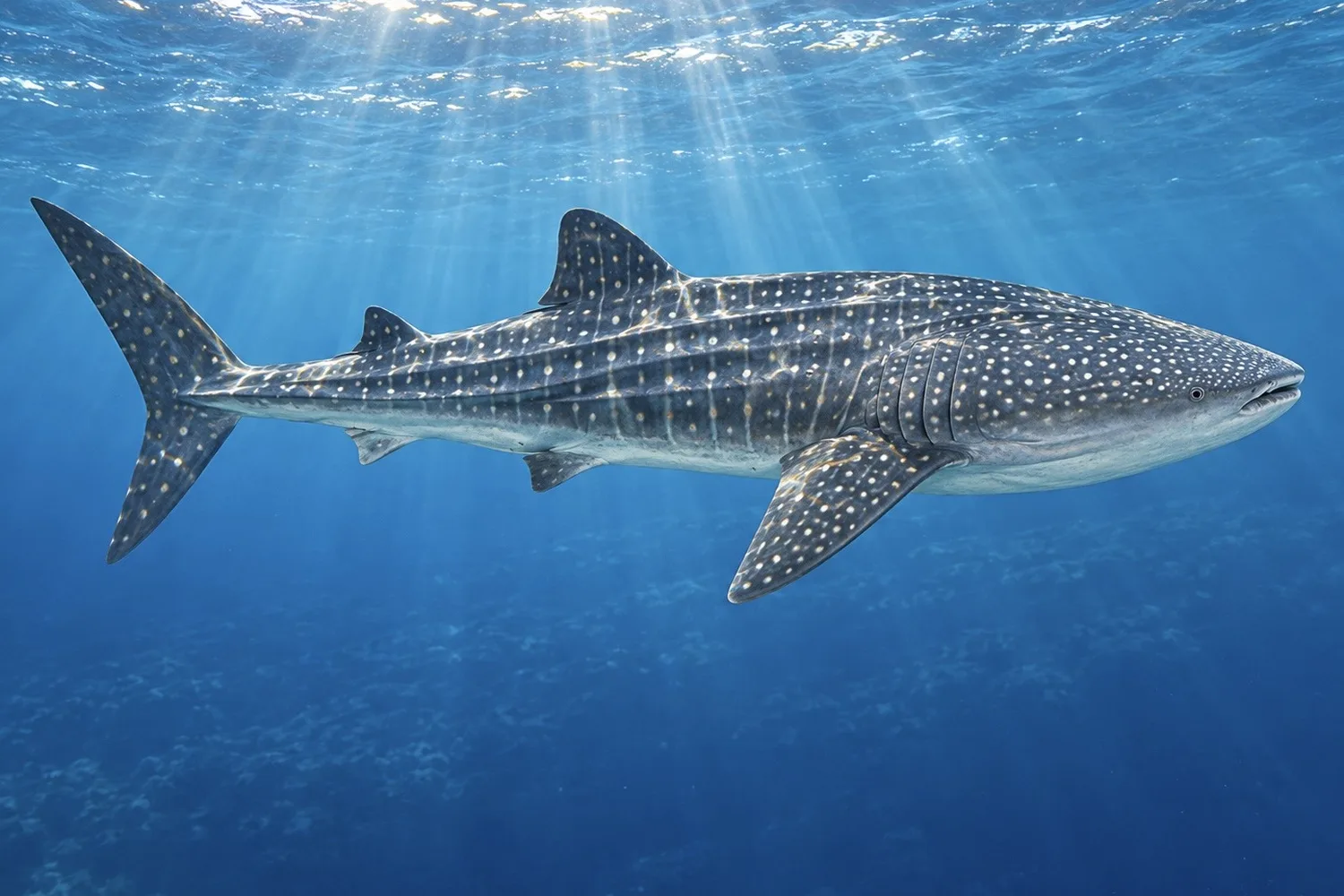 Whale shark (Rhincodon typus), illustration