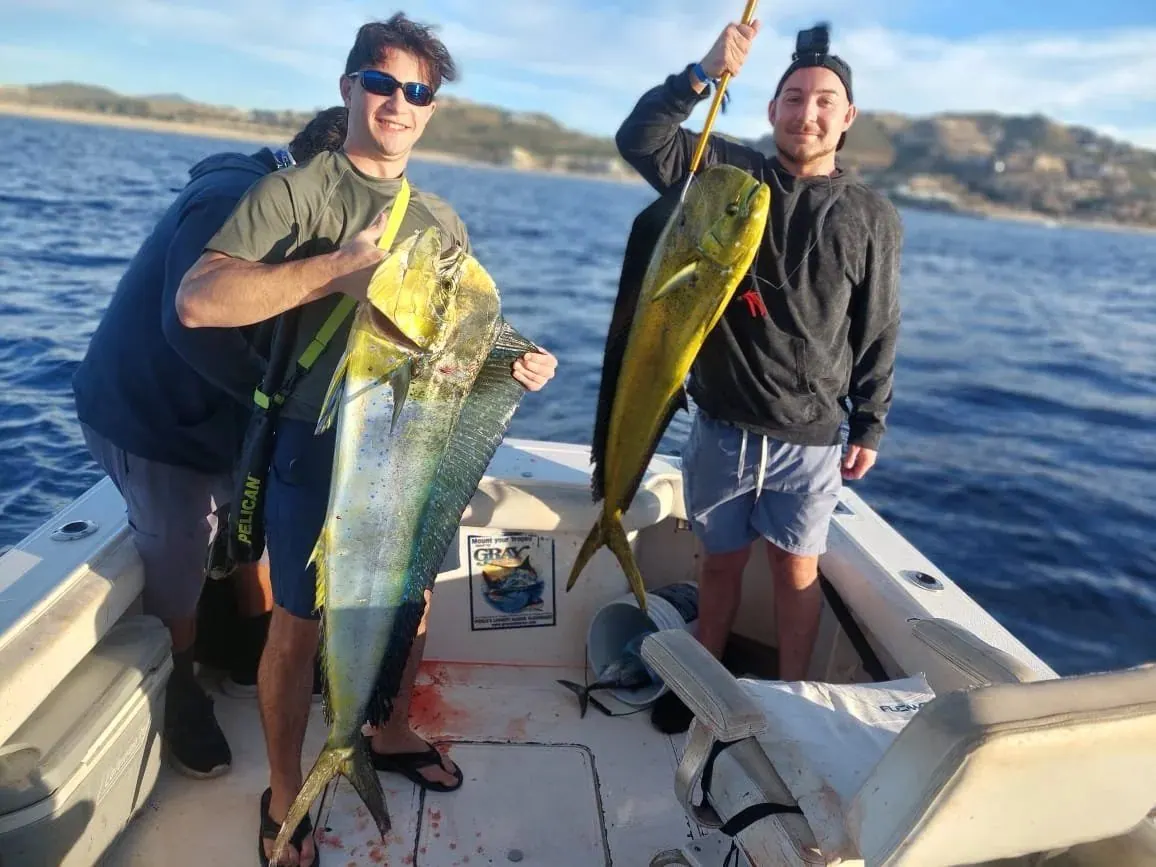 Two anglers with dorado, December 2025