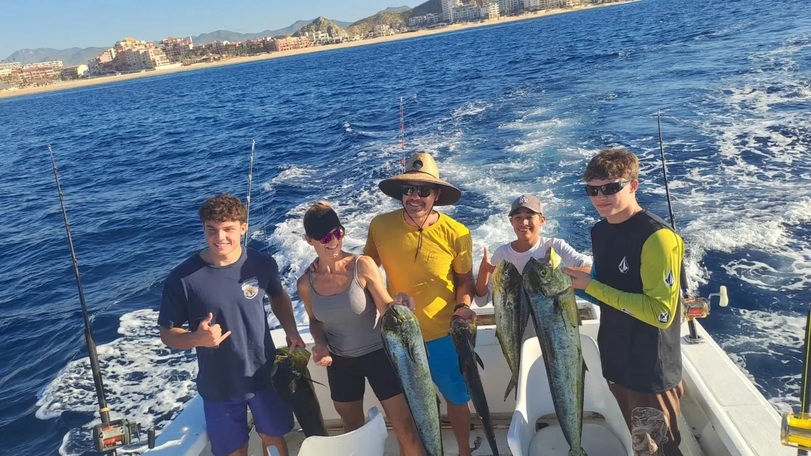 A family day on the water · Top Anglers guests in Cabo San Lucas