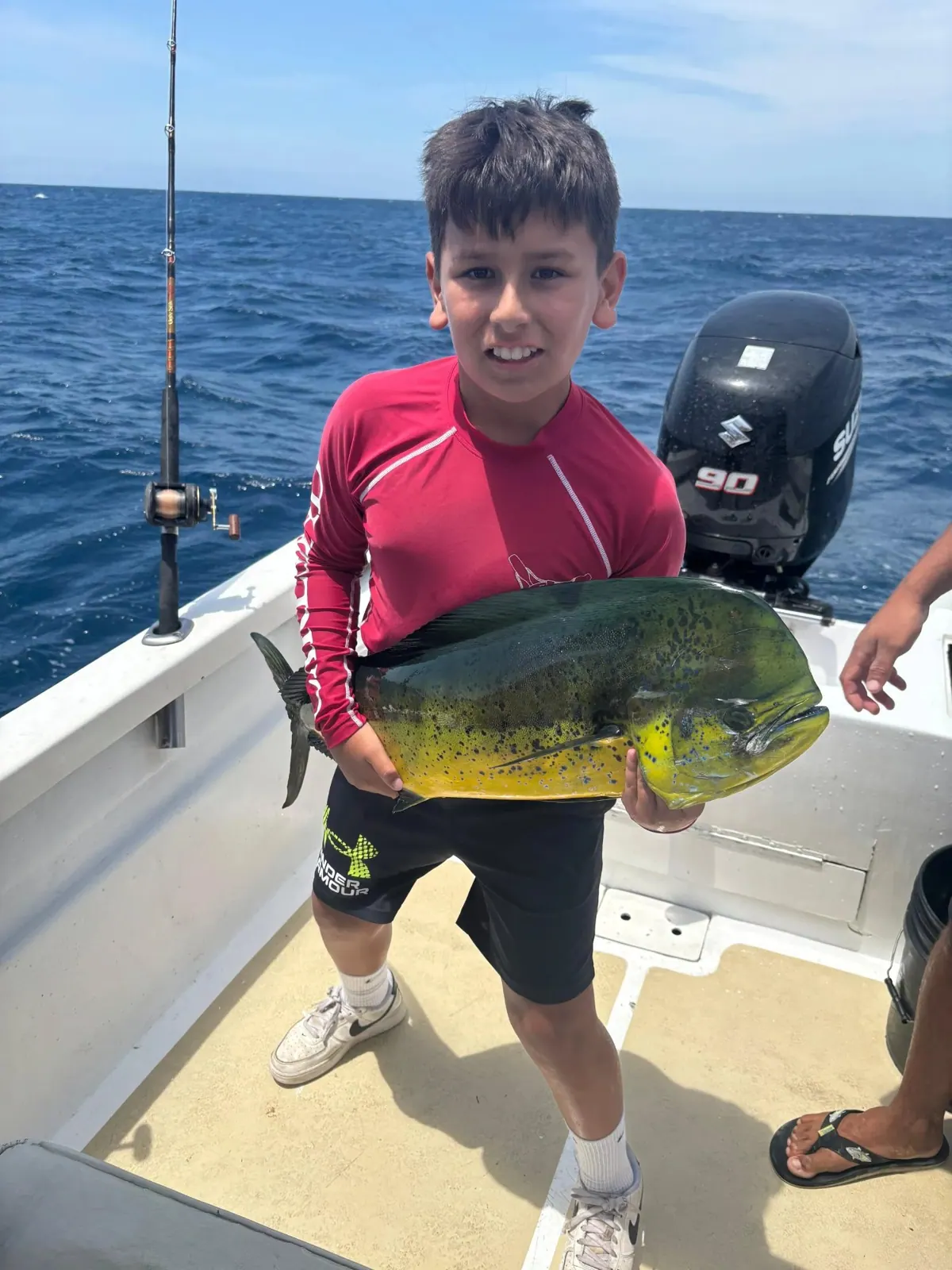 His first dorado · Top Anglers guests in Cabo San Lucas