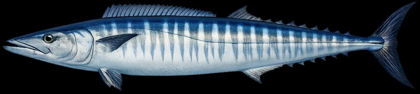 Wahoo (peto): piel y coloración