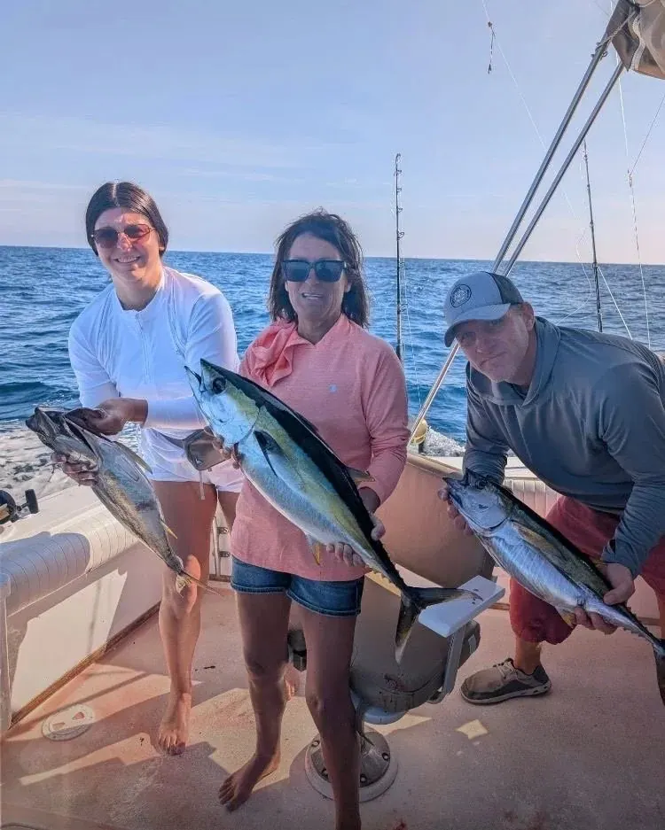 Group with yellowfin tuna, May 2025