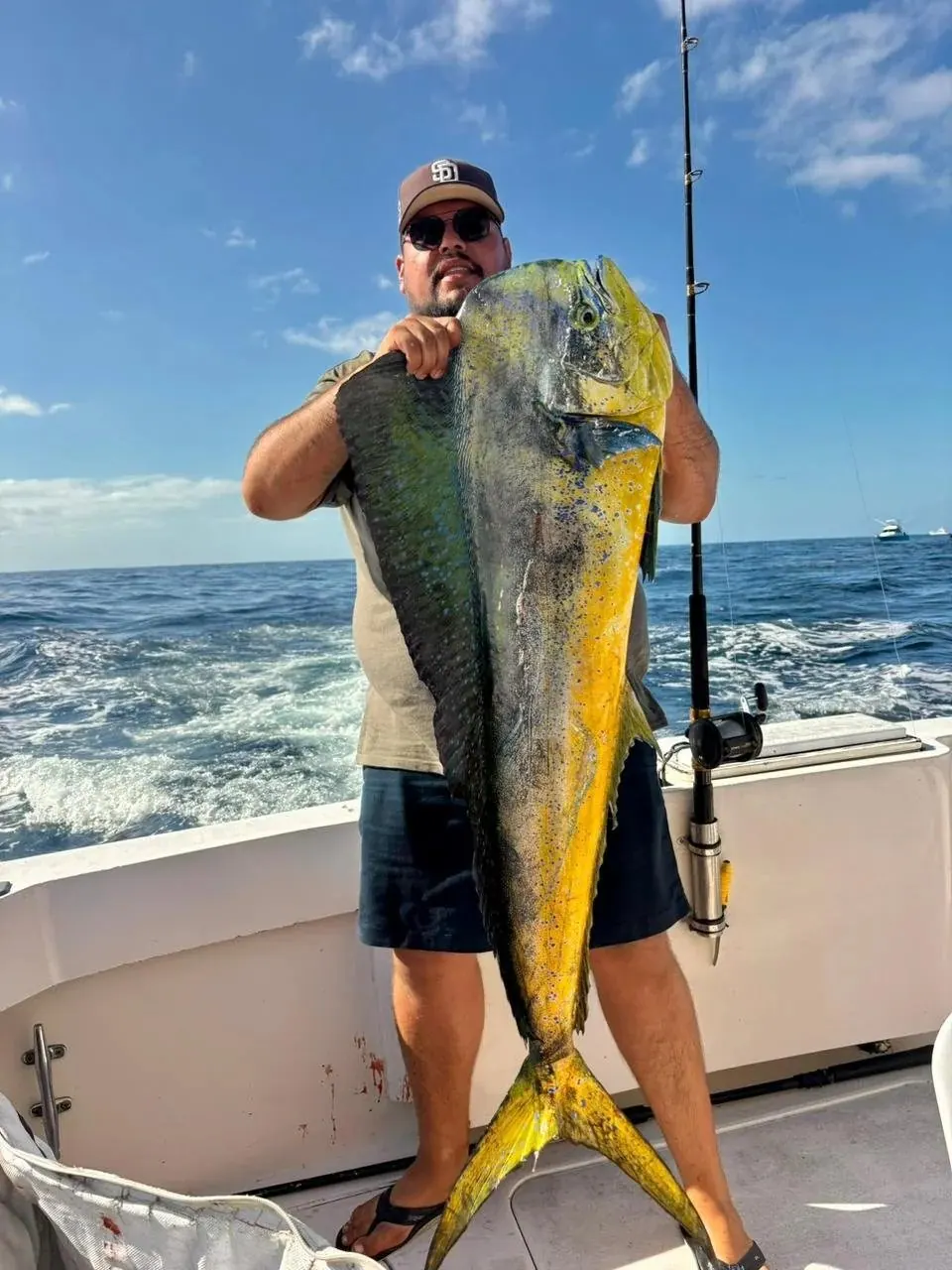 Angler with a bull dorado, January 2026