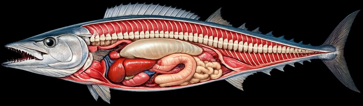 Wahoo (peto): músculos y órganos