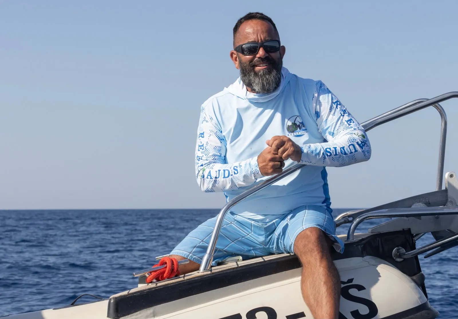 Fly Navarro, one of the best-known sportfishing promoters in the Americas, on the water in Rogoznica